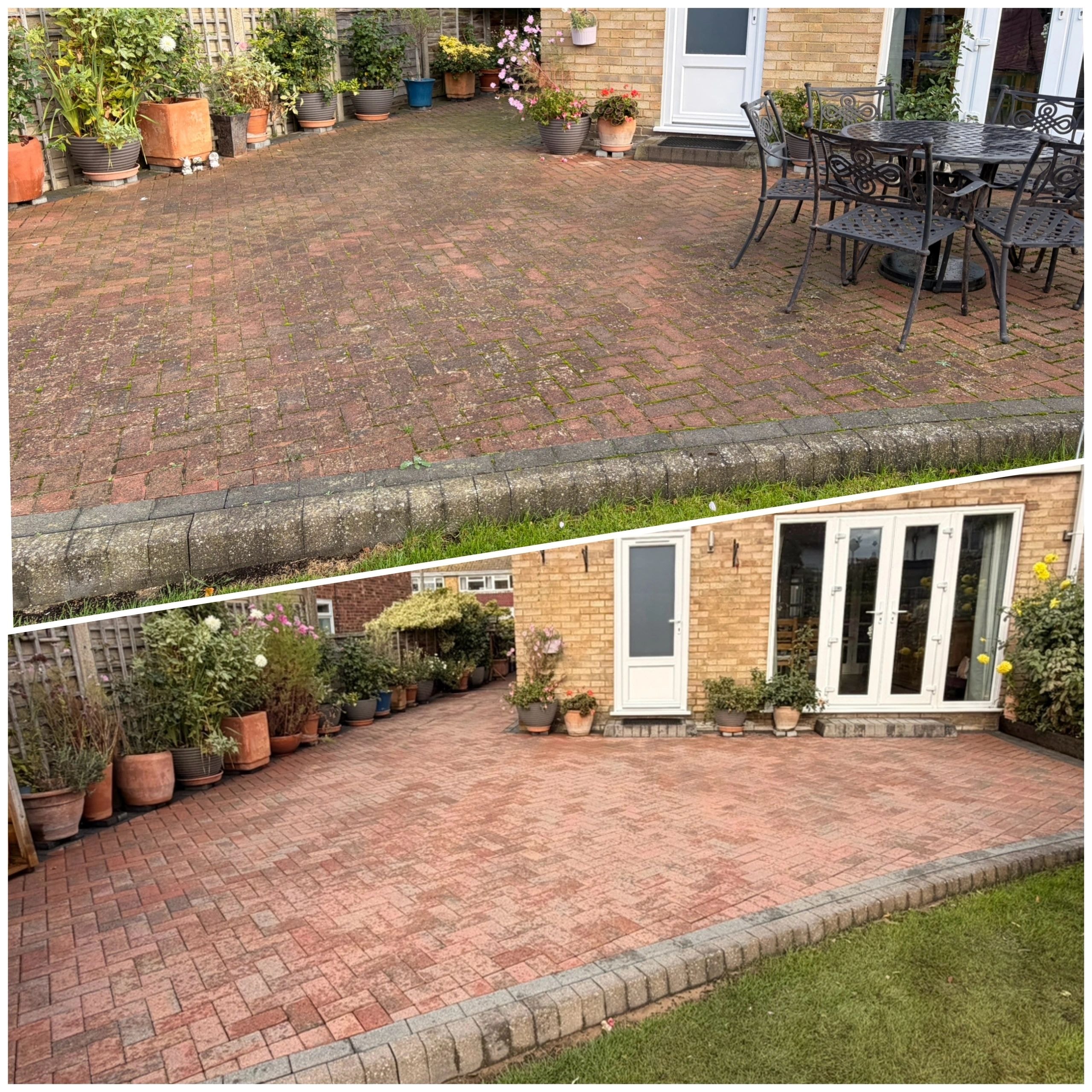 Brick patio transformation