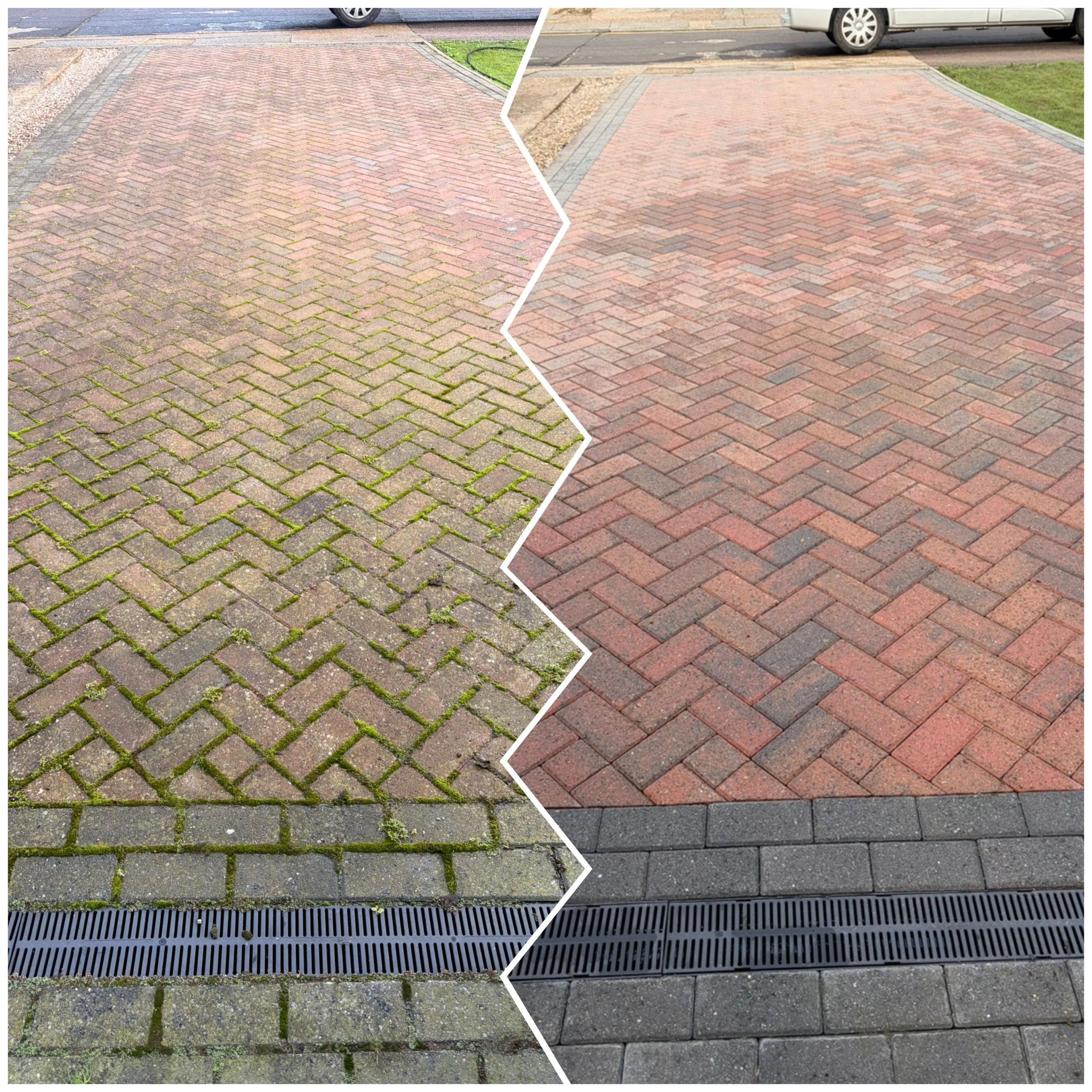 Brick paver driveway restoration