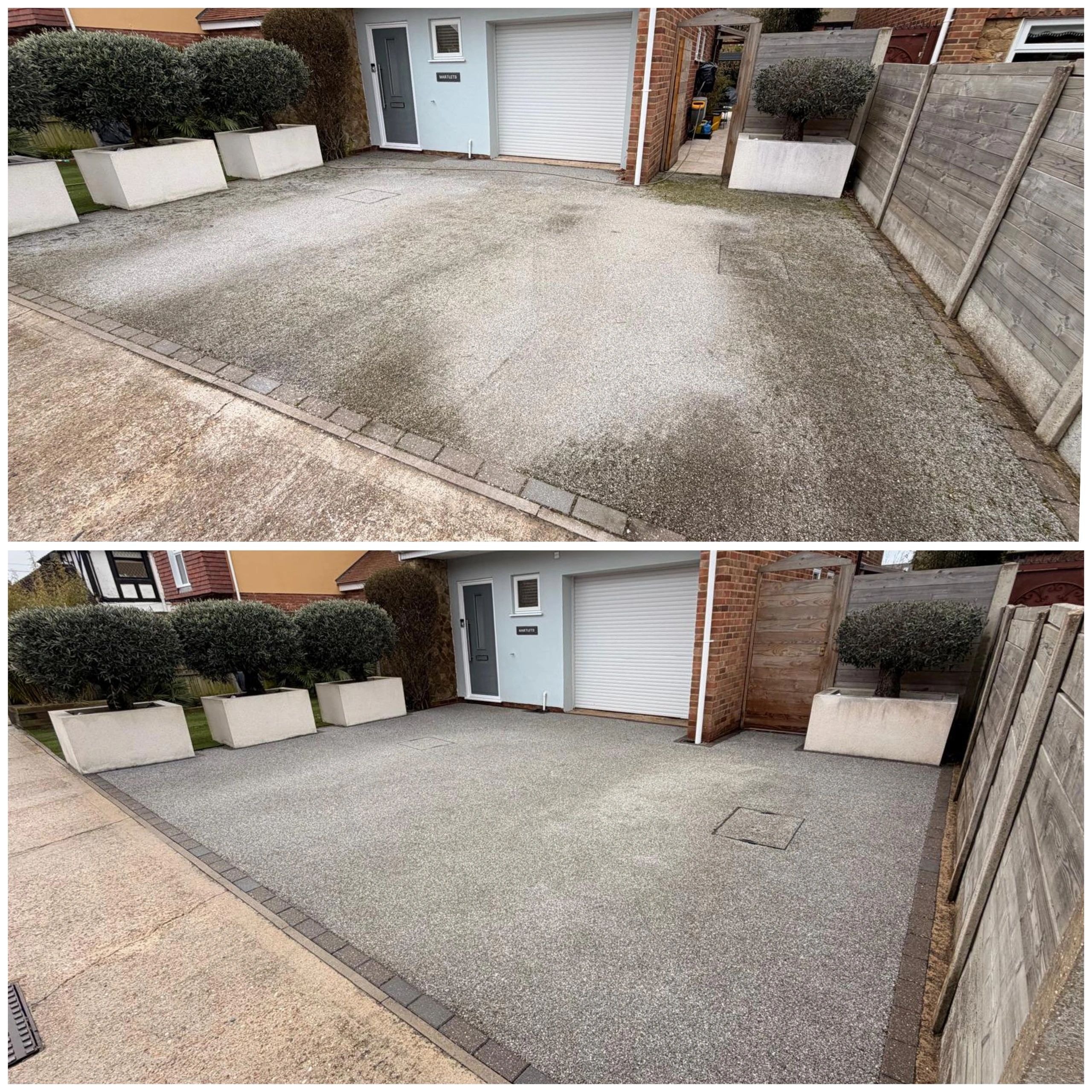 Driveway cleaning transformation